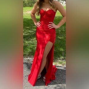 Elegant Red Evening Gown